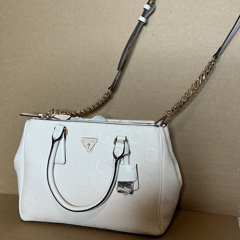 GUESS BAG stone Satchel with Gold ACCENTS NEW - Picture 10 of 12